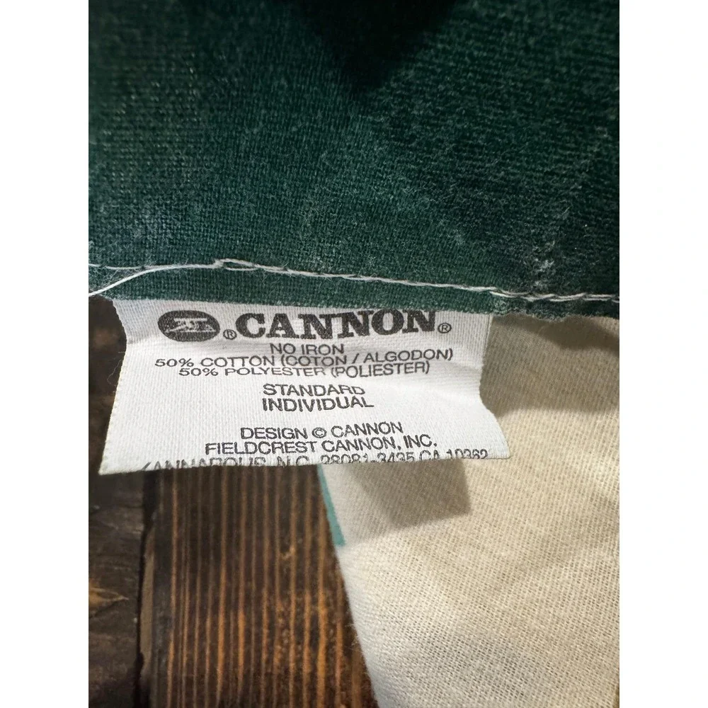Vintage Cannon Fieldcrest‎ Mallard Duck Pillowcase Hunter Green Standard 1pc